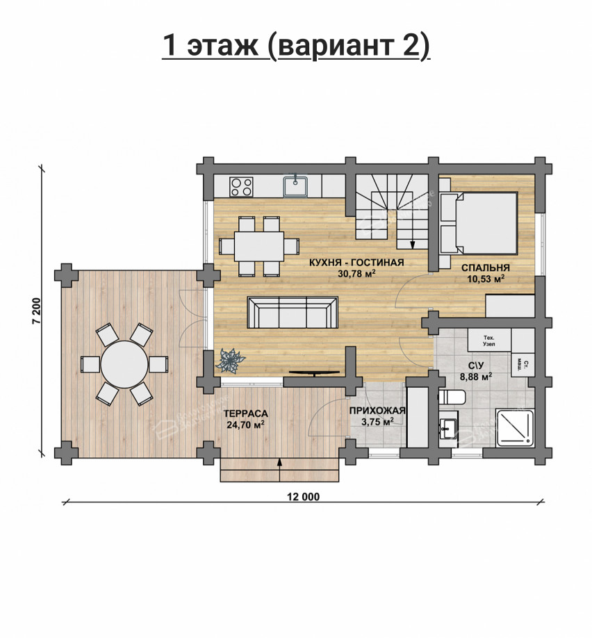 Дом из бревна VZ-144 